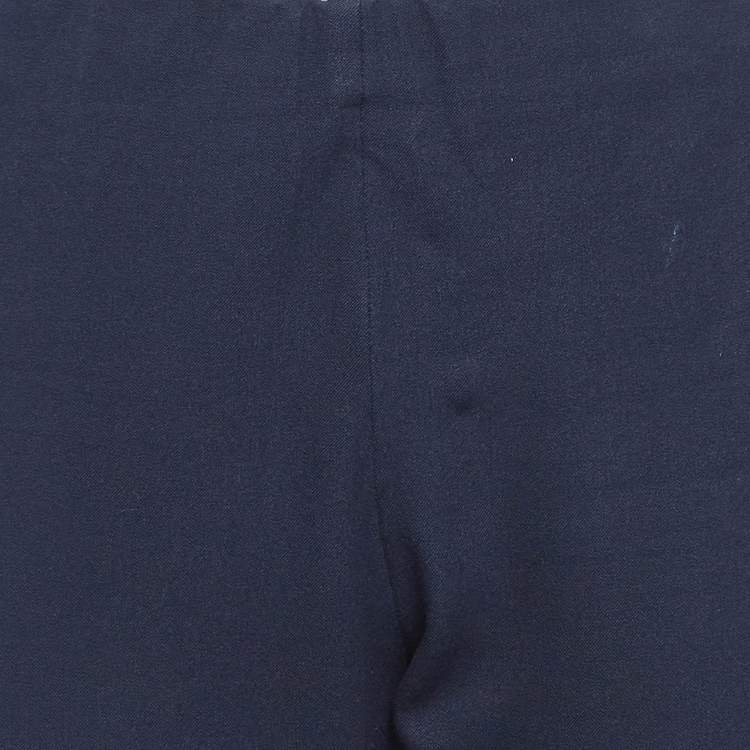 Pre Owned Joseph Navy Blue Stretch Gabardine Ankle Length Pants M