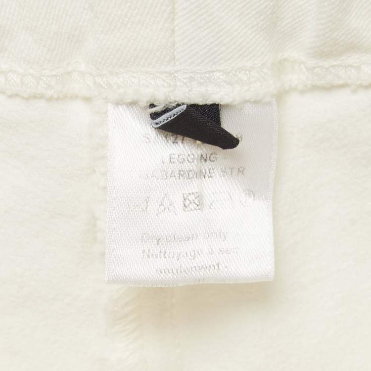 Pre Owned Joseph White Gabardine Tight Fit Leggings M