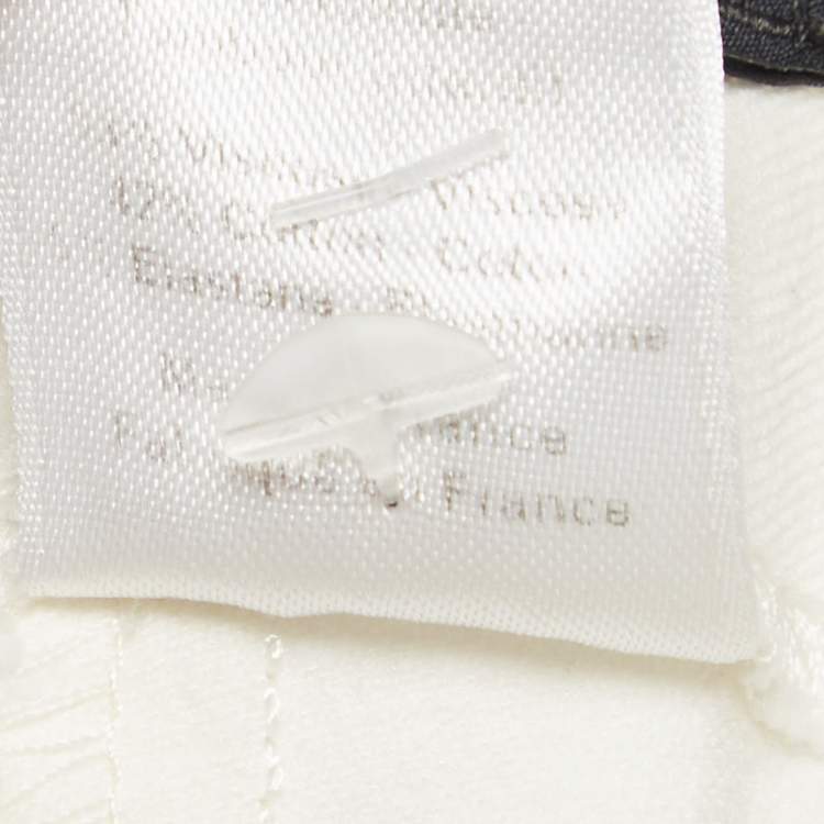 Pre Owned Joseph White Gabardine Tight Fit Leggings M