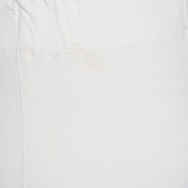 Pre Owned Joseph White Gabardine Tight Fit Leggings M
