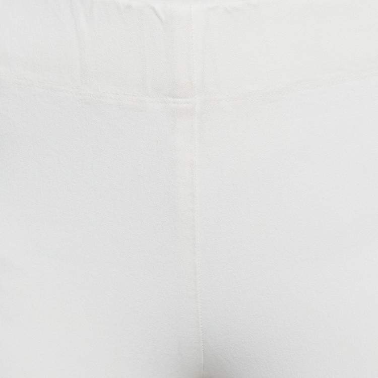 Pre Owned Joseph White Gabardine Tight Fit Leggings M