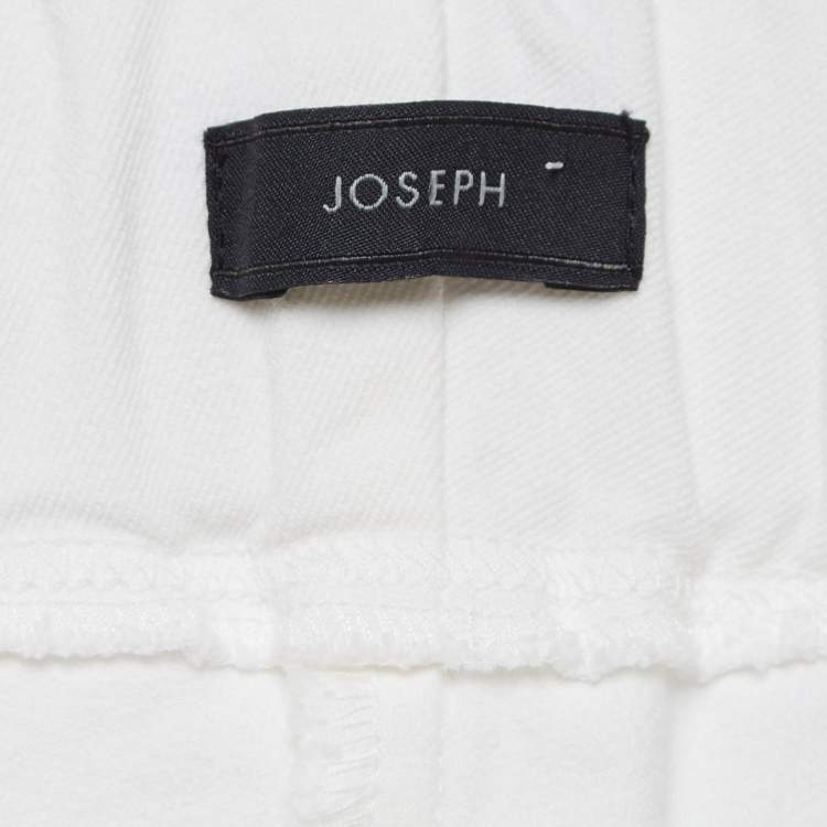 Pre Owned Joseph White Gabardine Tight Fit Leggings M