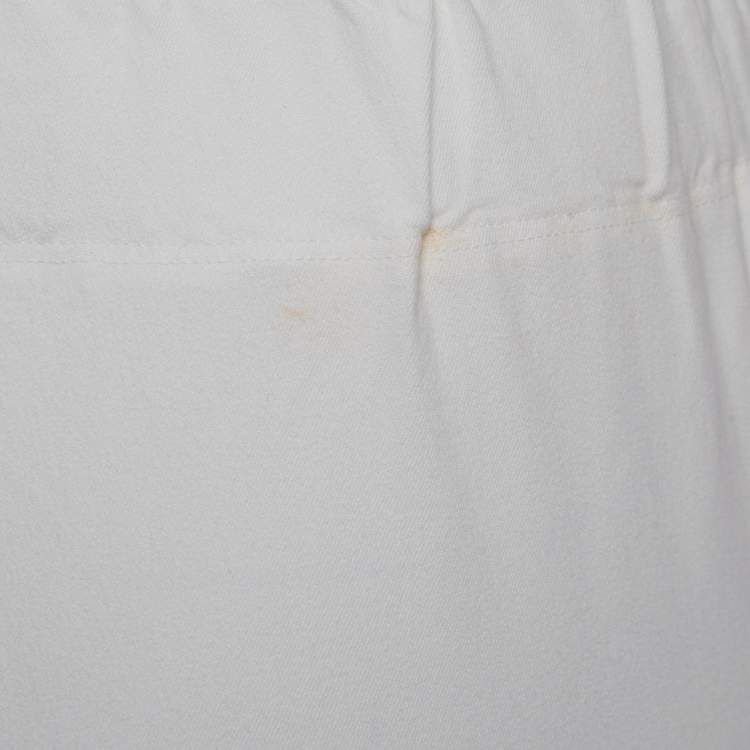 Pre Owned Joseph White Gabardine Tight Fit Leggings M