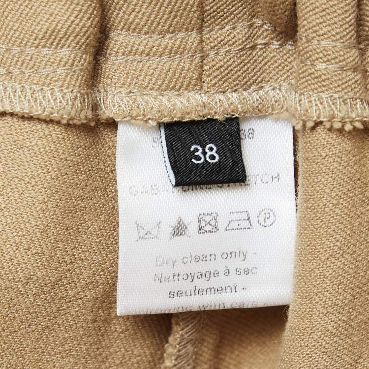 Pre Owned Joseph Brown Stretch Gabardine Tight Fit Leggings M