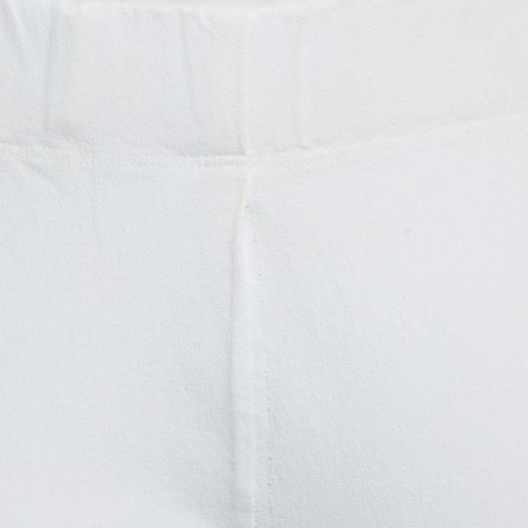 Pre Owned Joseph White Stretch Gabardine Tight Fit Leggings M