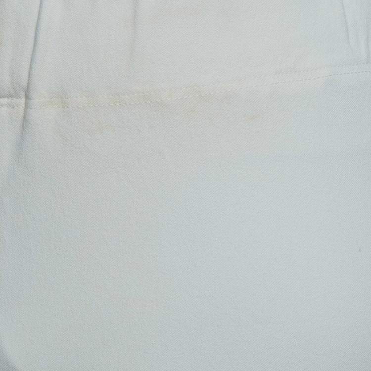 Pre Owned Joseph White Stretch Gabardine Tight Fit Leggings M