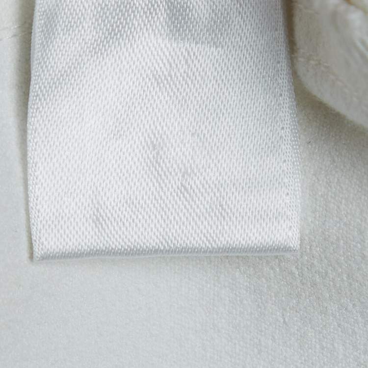 Pre Owned Joseph White Stretch Gabardine Tight Fit Leggings M