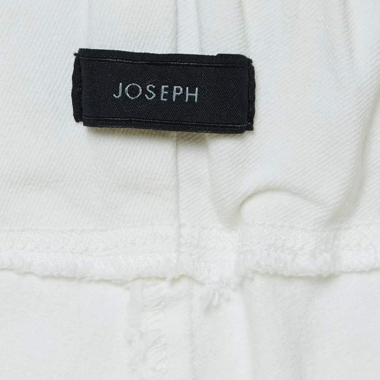 Pre Owned Joseph White Stretch Gabardine Tight Fit Leggings M