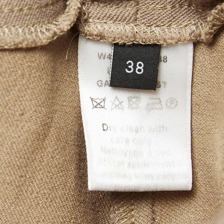 Pre Owned Joseph Brown Stretch Gabardine Tight Fit Leggings M