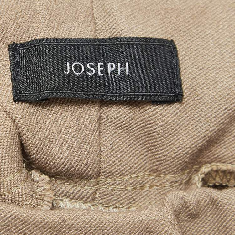 Pre Owned Joseph Brown Stretch Gabardine Tight Fit Leggings M