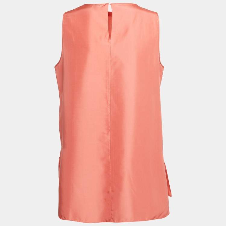 Pre Owned Joseph Pink Silk Sleeveless Top L