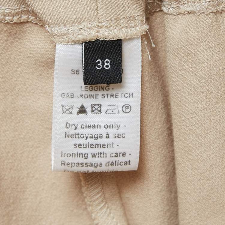 Pre Owned Joseph Beige Stretch Gabardine Leggings M
