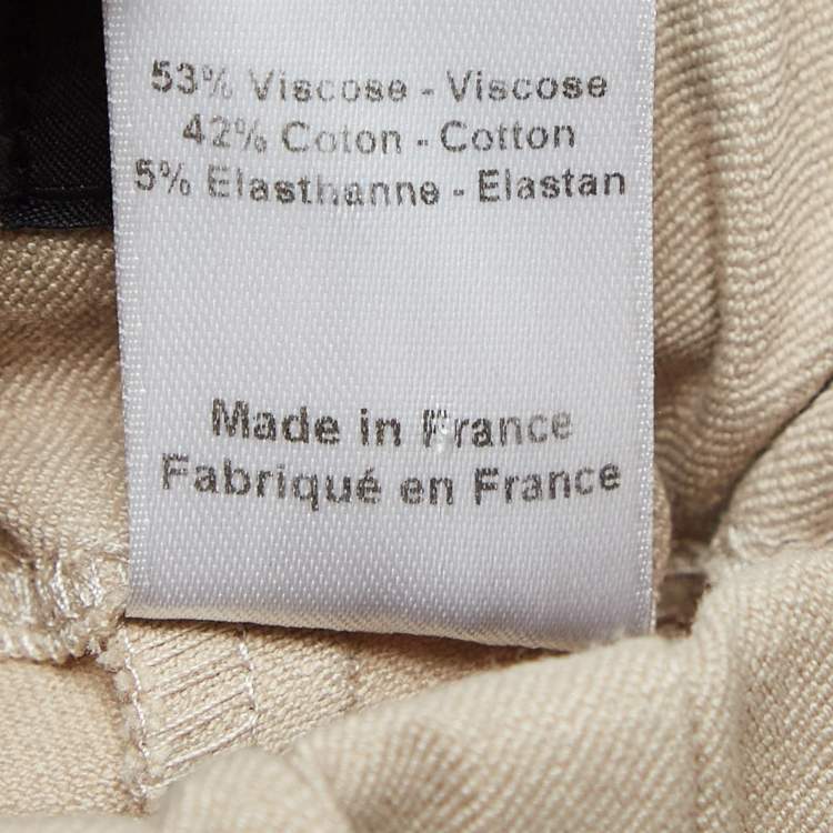 Pre Owned Joseph Beige Stretch Gabardine Leggings M