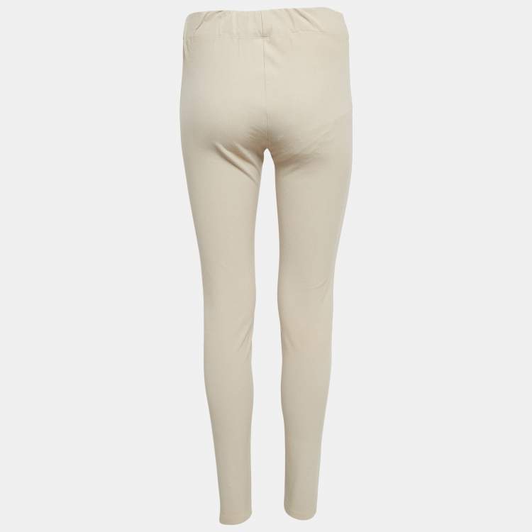 Pre Owned Joseph Beige Stretch Gabardine Leggings M
