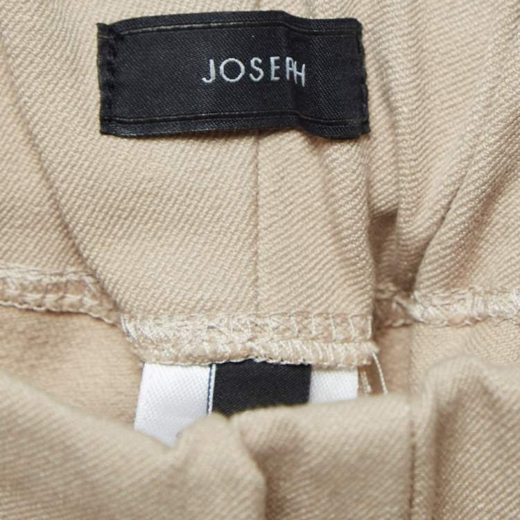Pre Owned Joseph Beige Stretch Gabardine Leggings M