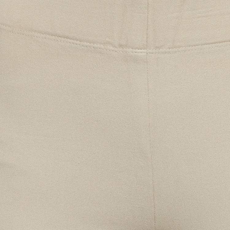 Pre Owned Joseph Beige Stretch Gabardine Leggings M