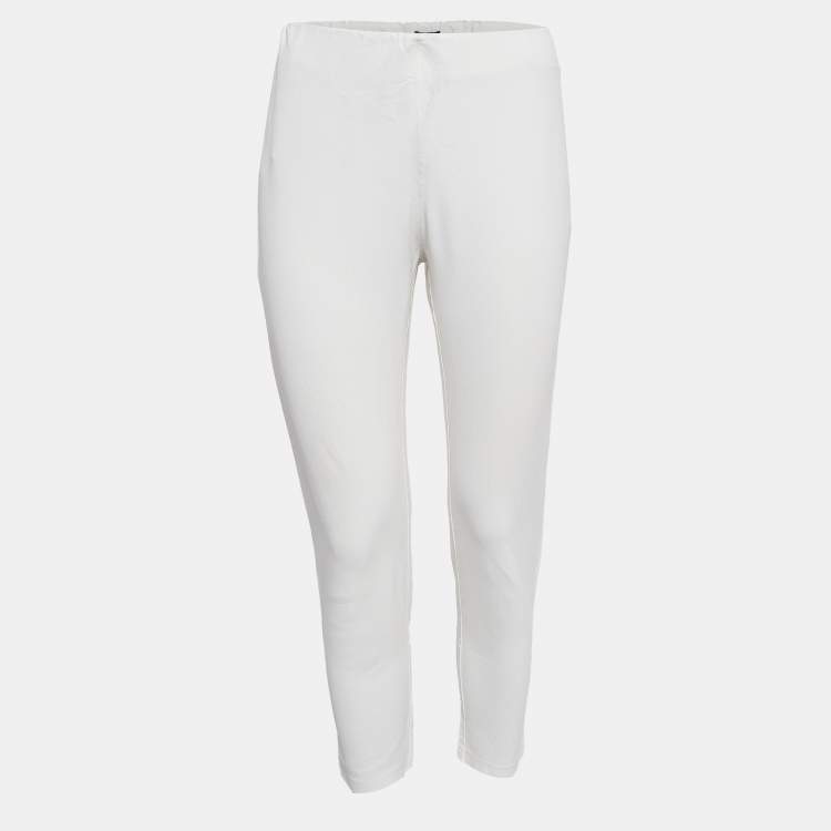 Pre Owned Joseph White Stretch Gabardine Leggings M