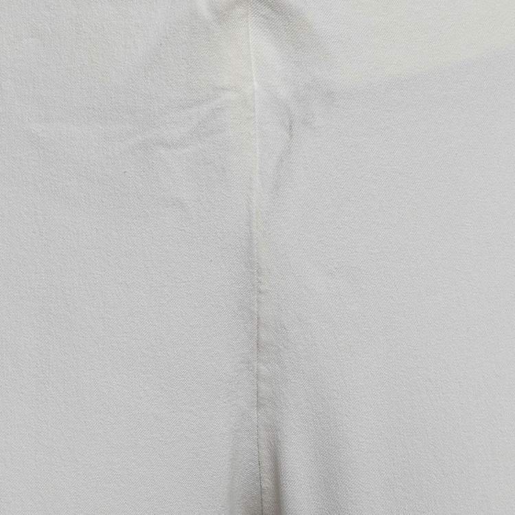 Pre Owned Joseph White Stretch Gabardine Leggings M