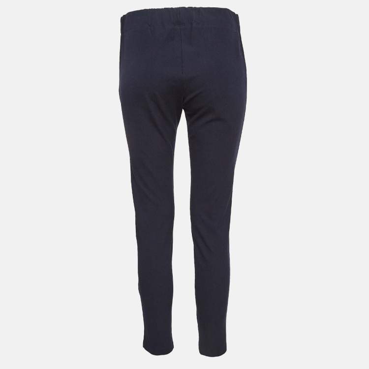 Pre Owned Joseph Navy Blue Stretch Gabardine Leggings M