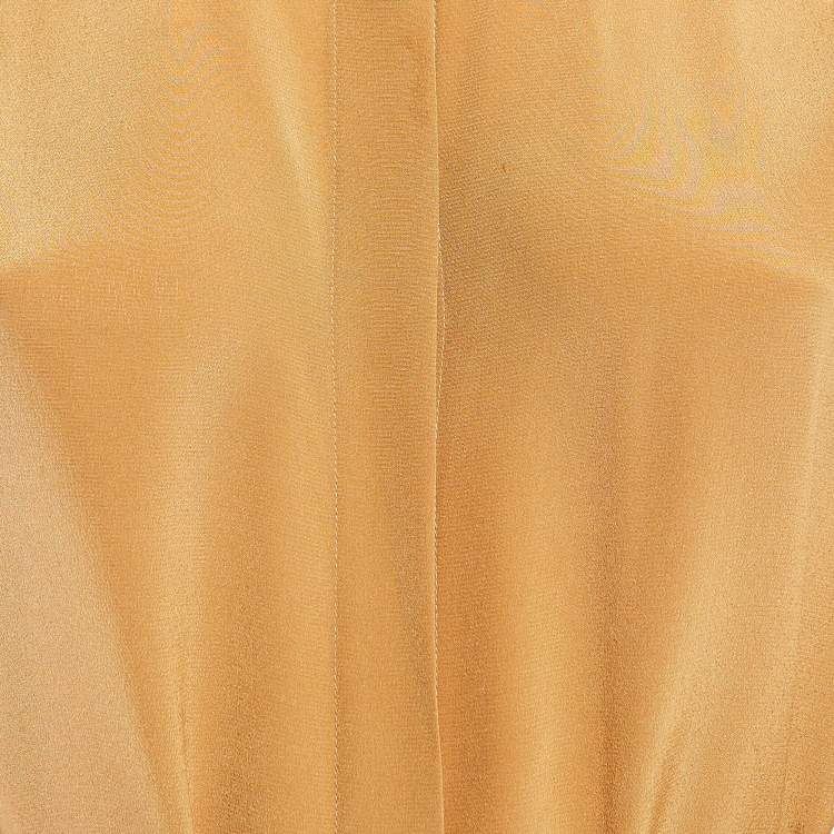 Pre Owned Joseph Brown Crepe Silk Belted Brown Shirt Dress S