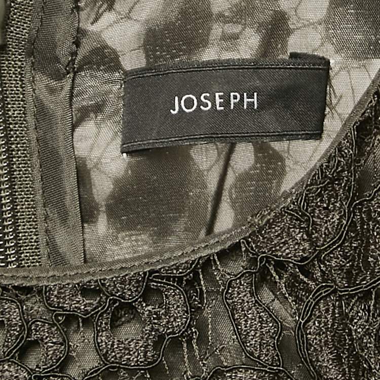 Pre Owned Joseph Dark Green Floral Lace Short Dress S