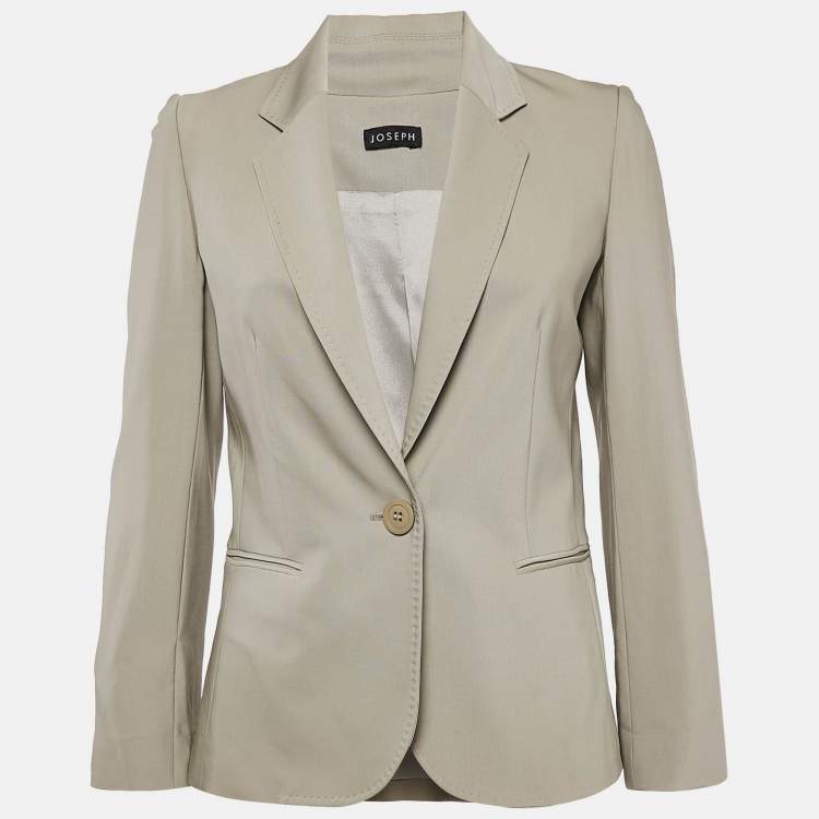 Pre Owned Joseph Grey Wool Single Breasted Blazer S