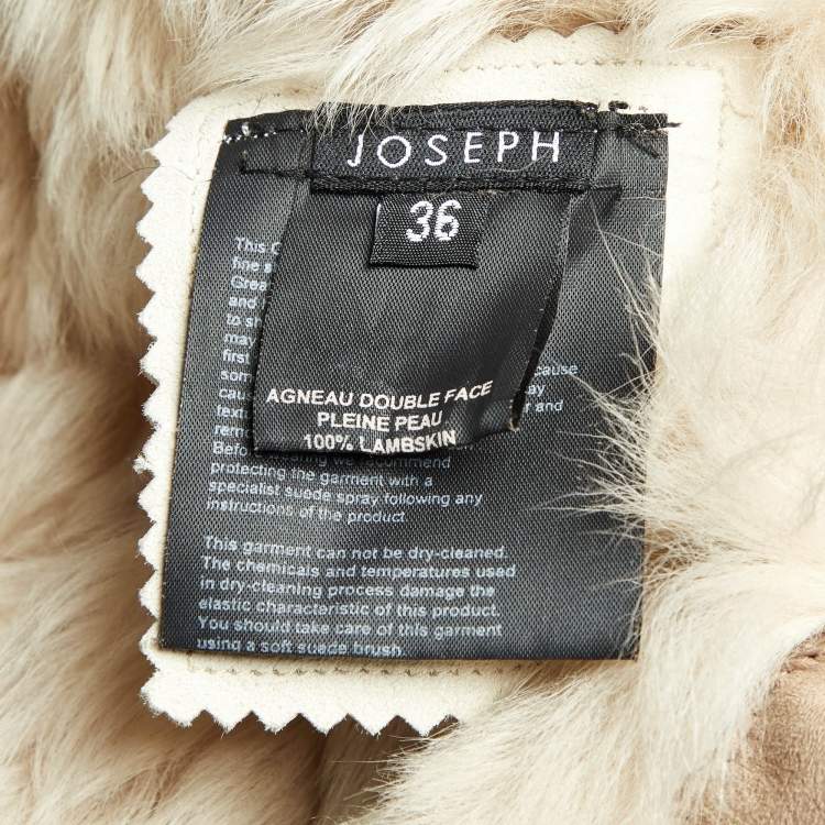 Pre Owned Joseph Beige Suede and Fur Jacket S