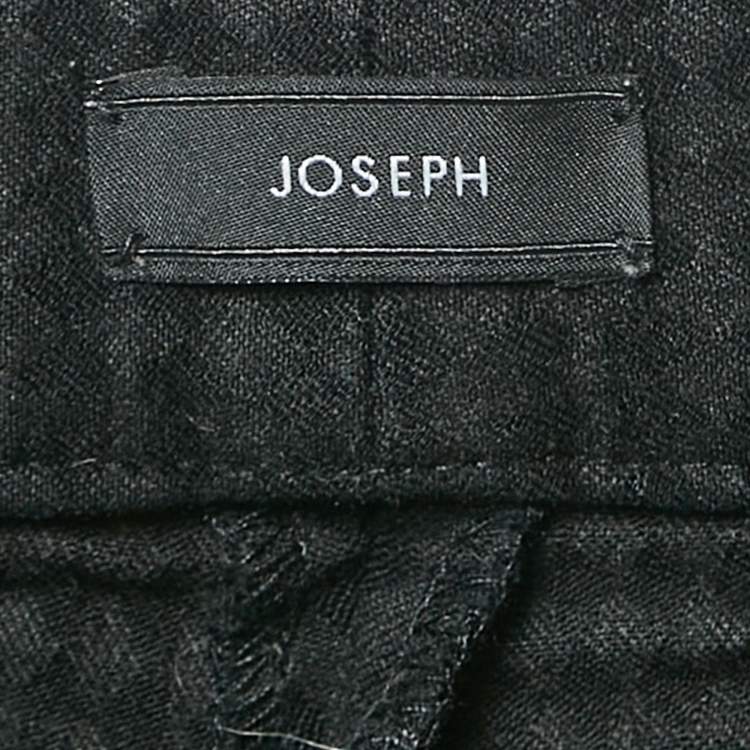 Pre Owned Joseph Black Diamond Stretch Gabardine New Rocket Trousers S
