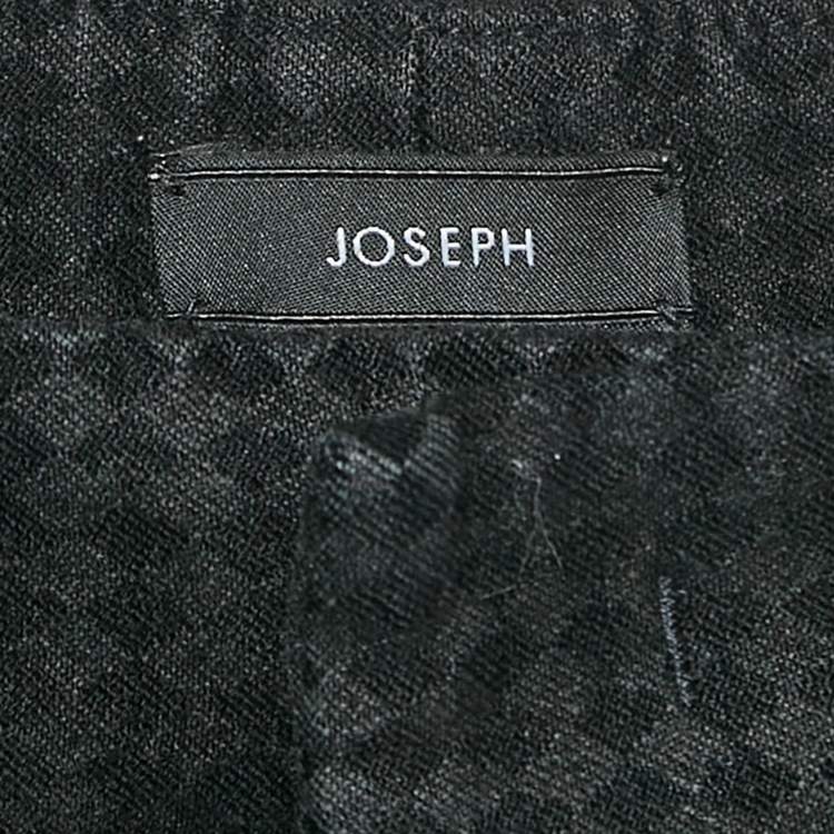 Pre Owned Joseph Black Diamond Stretch Gabardine New Rocket Trousers S