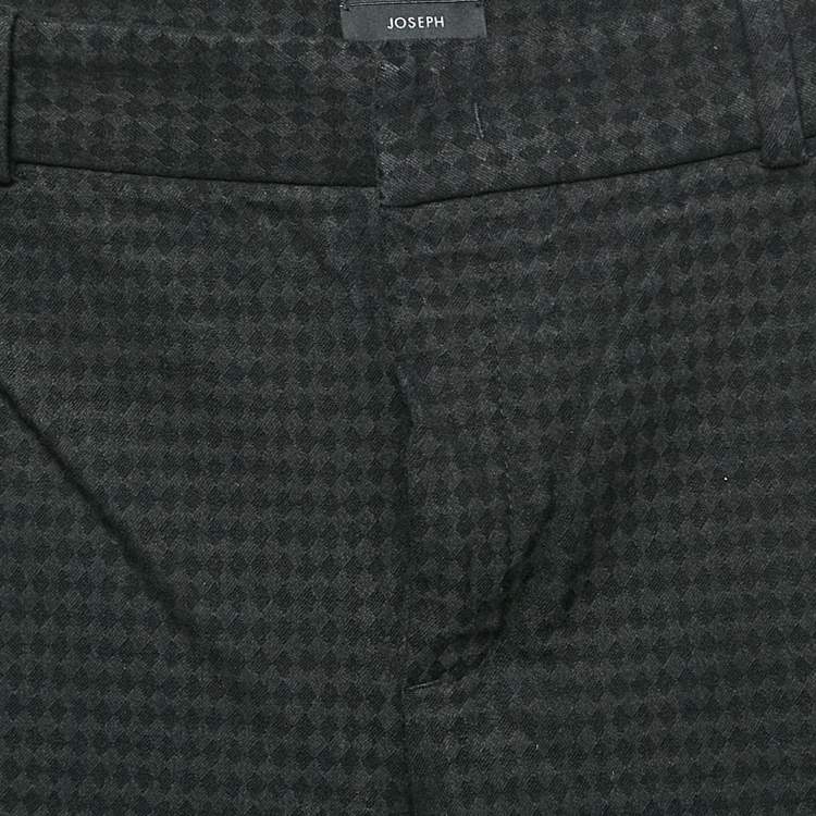 Pre Owned Joseph Black Diamond Stretch Gabardine New Rocket Trousers S