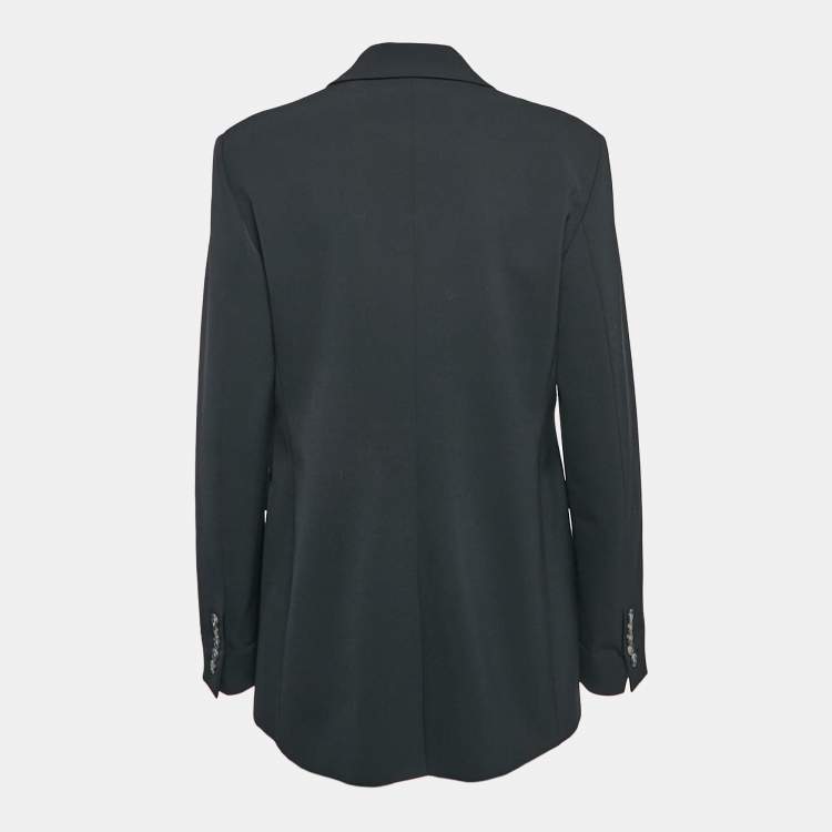 Pre Owned Joseph Black Gabardine Single Breasted Blazer L