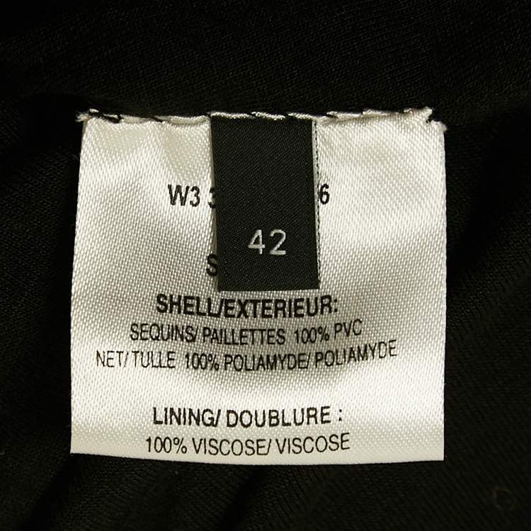 Pre Owned Joseph Black Tulle/Jersey Lola Mini Dress L