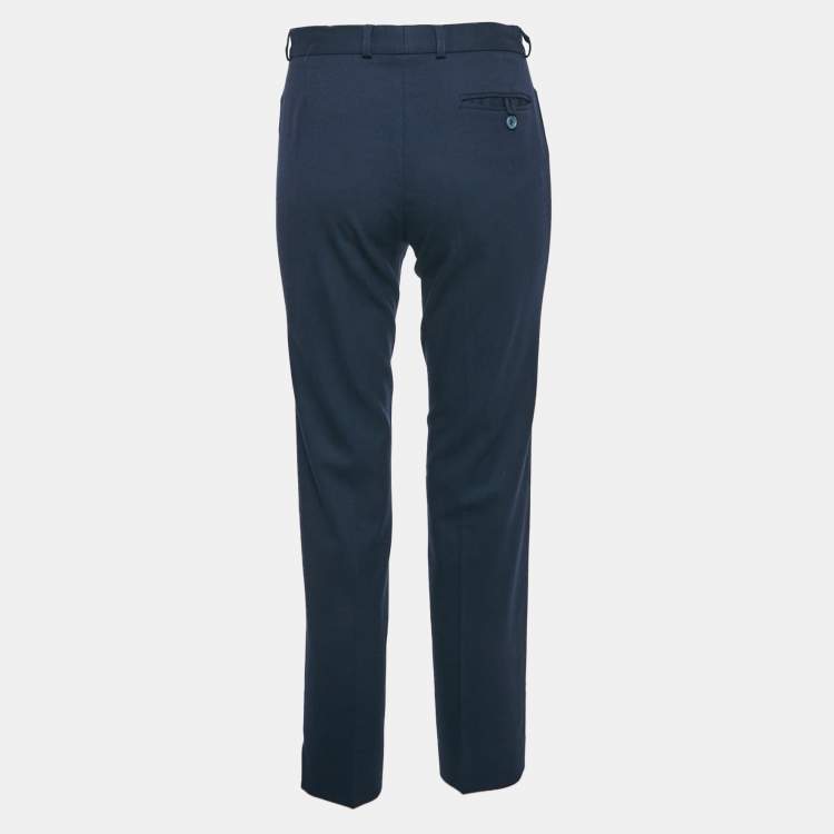 Pre Owned Joseph Navy Blue Wool Pants M