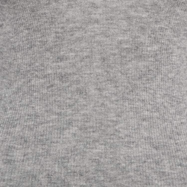 مملوكة مسبقًا Joseph Grey Cashmere Rib Knit Turtle Neck Sweater M