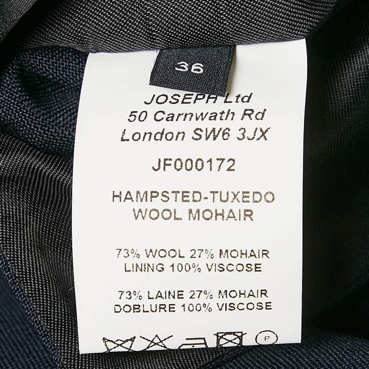 Pre Owned Joseph Navy Blue Single Breasted Hampsted Tuxedo Blazer S