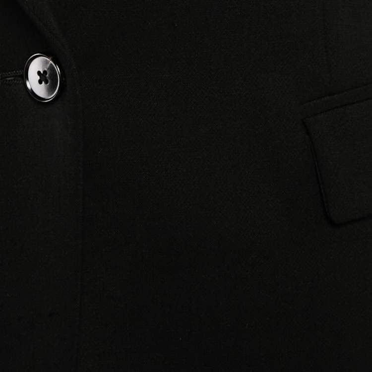 Pre Owned Joseph Black Virgin Wool Single Breasted Blazer S