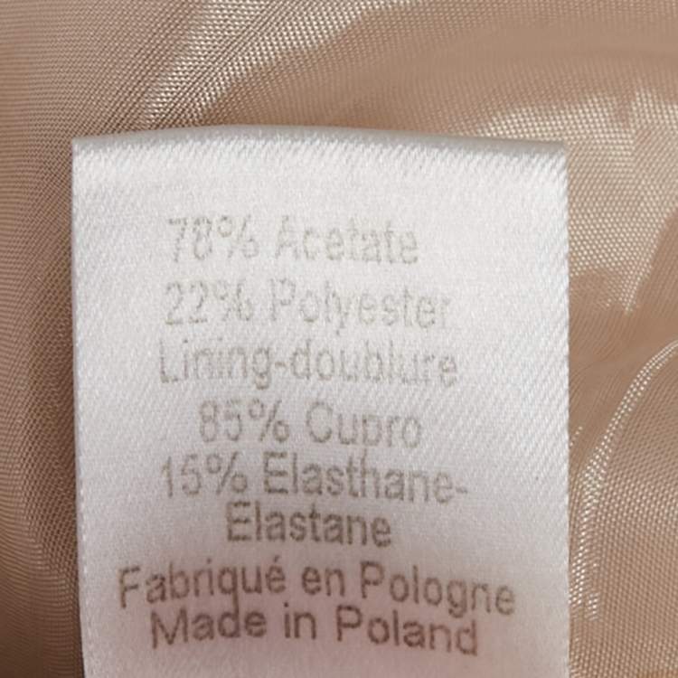 Pre Owned Joseph Beige Crepe V-Neck Short Dress M