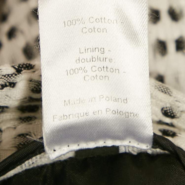 Pre Owned Joseph Black/White Patterned Cotton Pants S