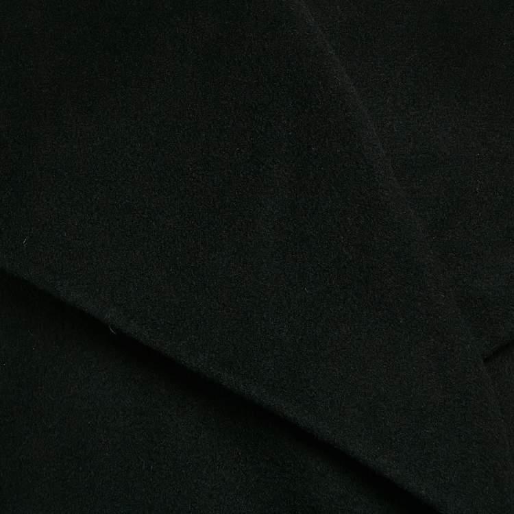 Pre Owned Joseph Black Wool Felt Belted Coat M
