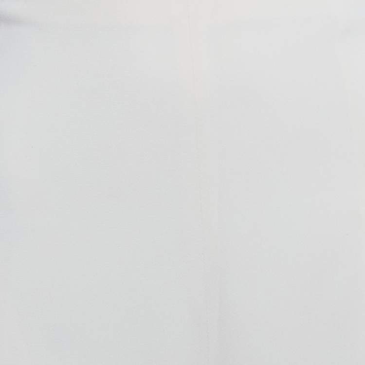 Pre Owned Joseph Off-White Crepe Wide Leg Trousers L