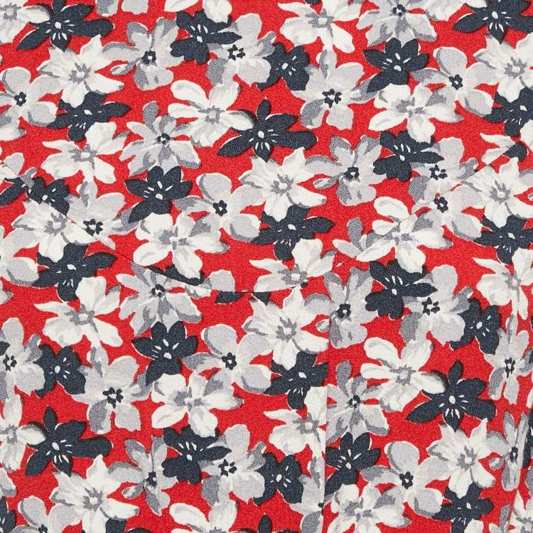 Pre Owned Joseph Multicolor Floral Print Crepe Top M