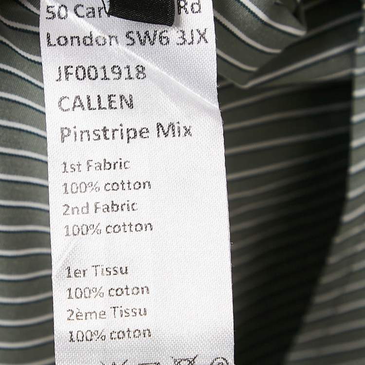 Pre Owned Joseph Grey Pinstripe Cotton Shirt L