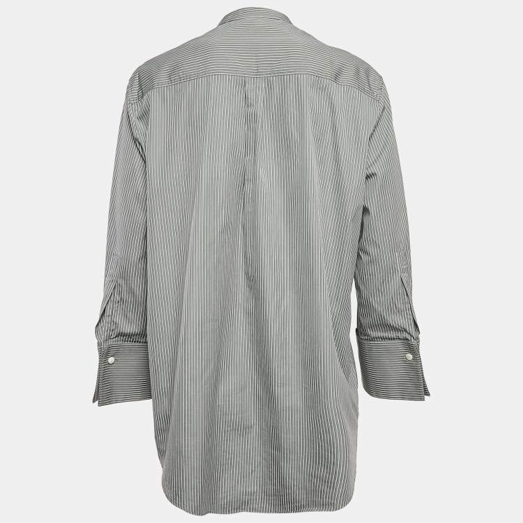 Pre Owned Joseph Grey Pinstripe Cotton Shirt L