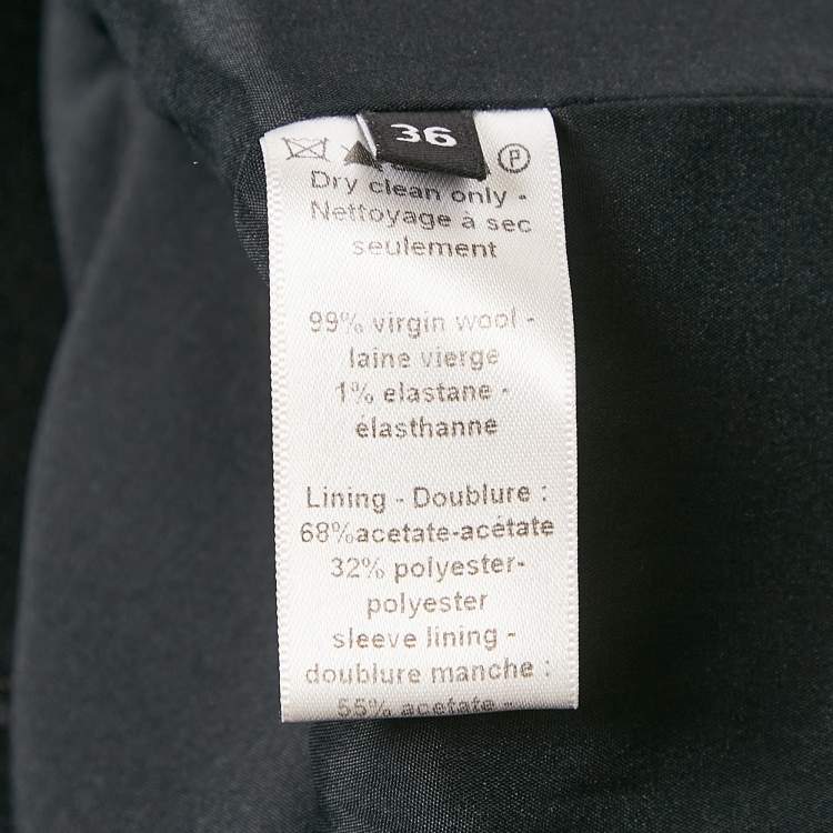 Pre Owned Joseph Black Wool Single Breasted Blazer S