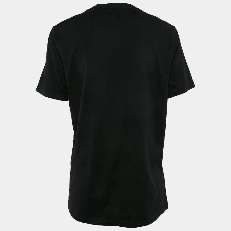 Pre Owned Joseph Black Jersey Crewneck T-Shirt M