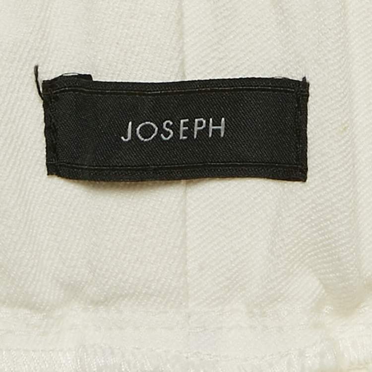 Pre Owned Joseph White Jersey Skinny Trousers M
