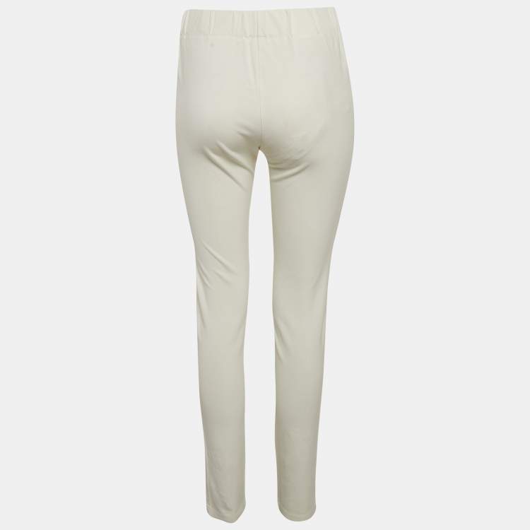 Pre Owned Joseph White Jersey Skinny Trousers M