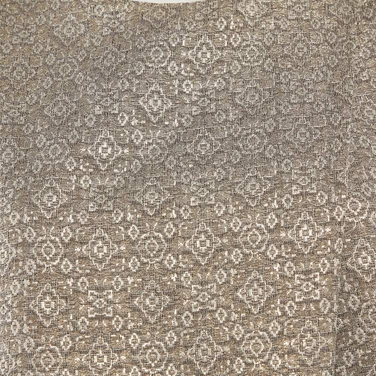 Pre Owned Joseph Gold Jacquard Lamé Sleeveless Sally Mini Dress M