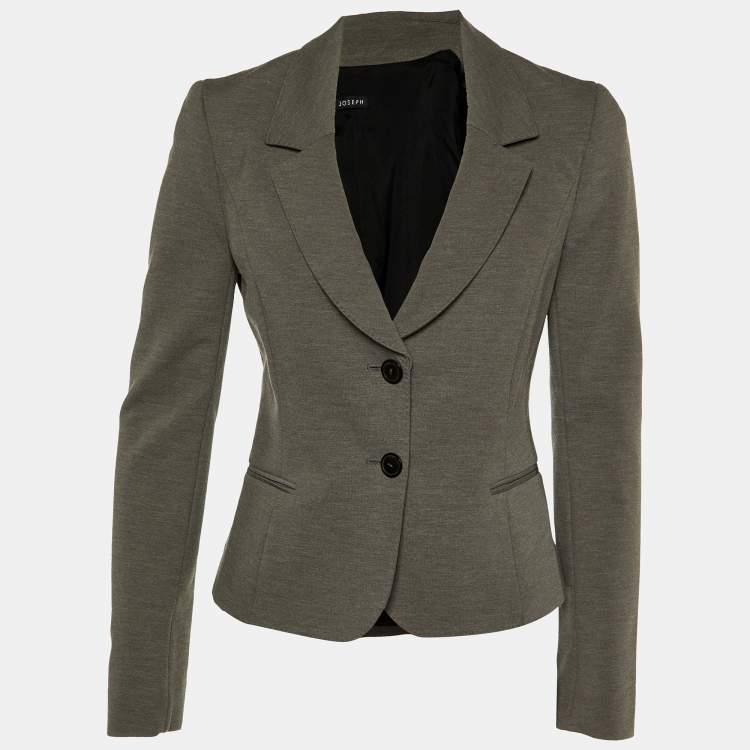 Pre Owned Joseph Grey Jersey Fitted Blazer M