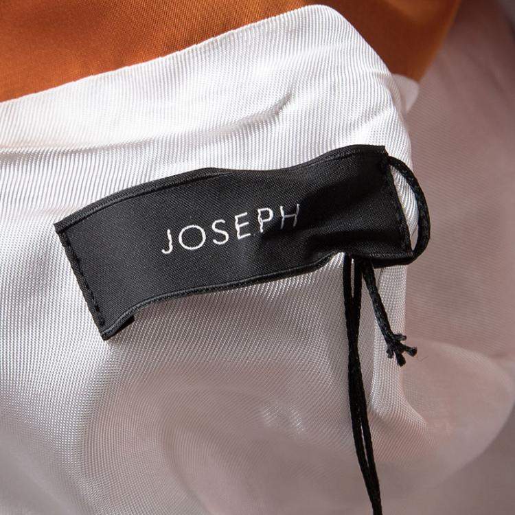 Pre Owned Joseph Orange Techno Taffeta Contrast Trim Hooded Zero Jacket M